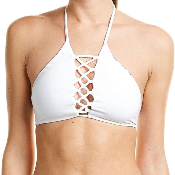 LSpace Women's Kaleidoscope Dreams Nikki Top    White Bikini Top NWT - Picture 2 of 5
